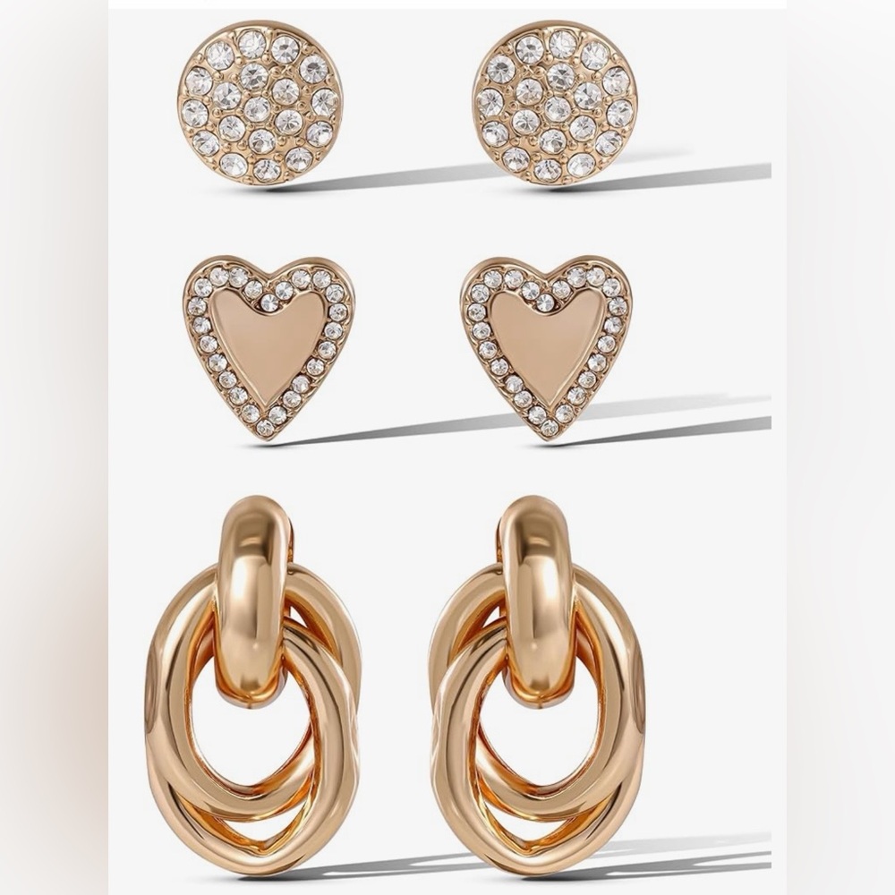 NWT Jessica Simpson Gold Tone Earring Set | Earrings
